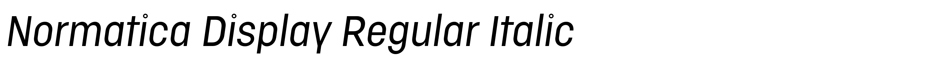Normatica Display Regular Italic